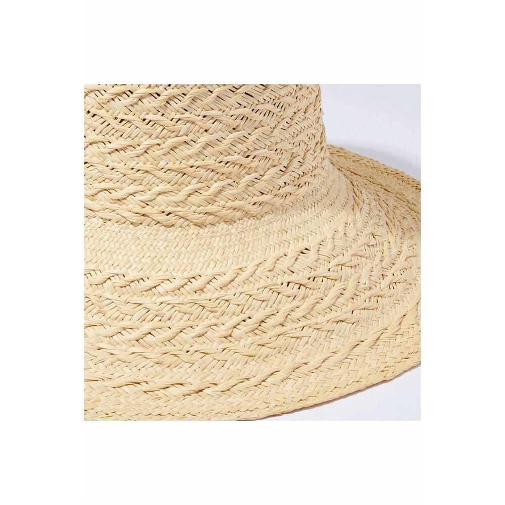 NEW HEADS OF STATE HAT CO. women's caitlin straw bucket hat in natural - Picture 3 of 3